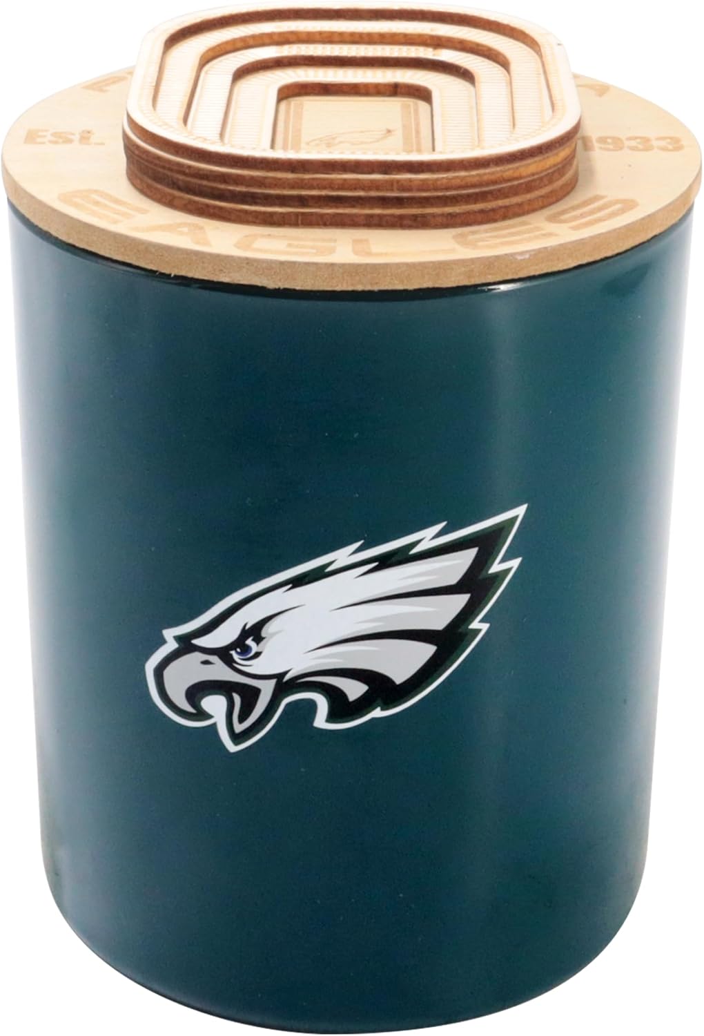 NFL Philadelphia Eagles Stadium Wood Top Glass Candle