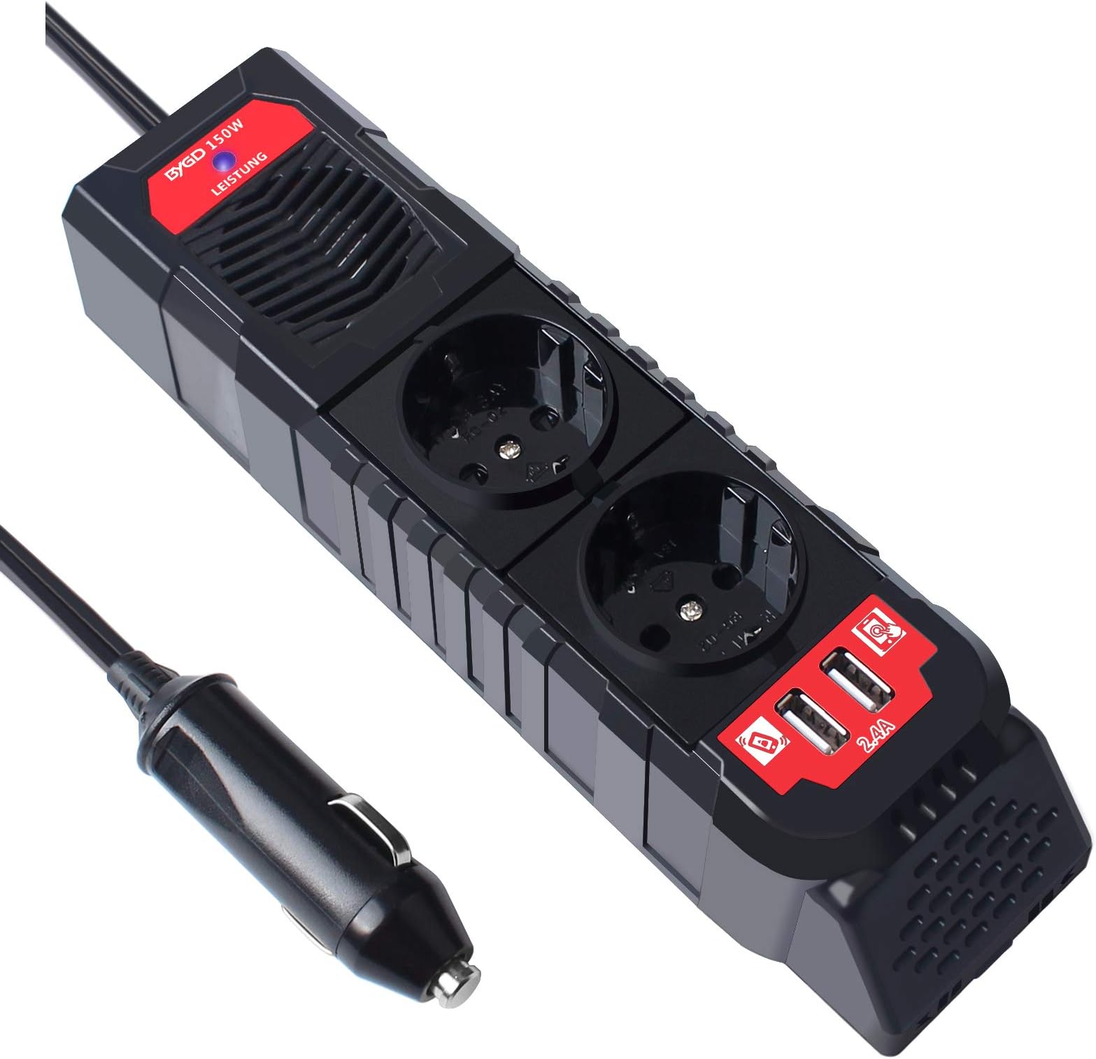 Goobay Kfz-Spannungswandler DC/AC (12V-230V / 300W) USB, Wandelt 12 V DC In 230 V AC Um - Foto 7