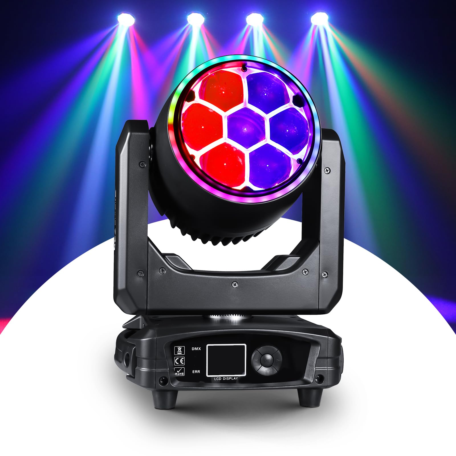Amazon.com: DJXFLI 300W Moving Head DJ Light 7x40W LED Stage