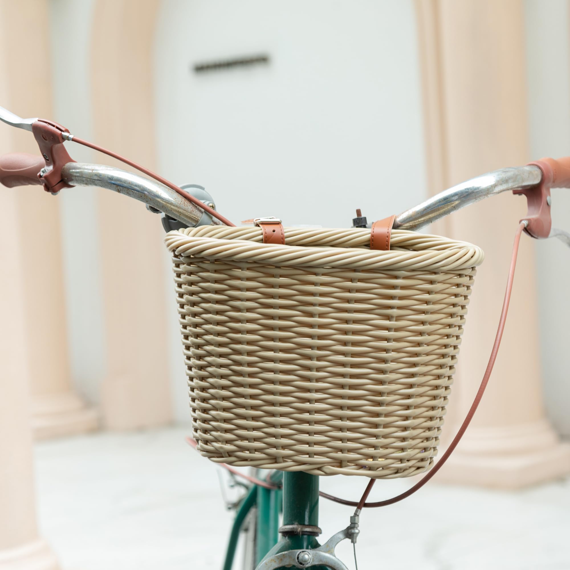 ZUKKA Woven Bike Basket for Adult and Kids Handlebar Bike Waterproof Storage Bicycle Basket, Multi-Colors