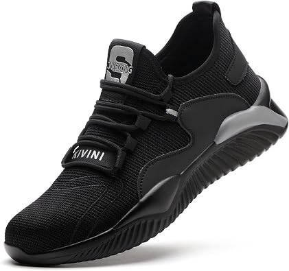 Steel Toe Shoes for Women Work Lightweight Safety Shoes Industrial Construction Sneakers with Reflective Strip