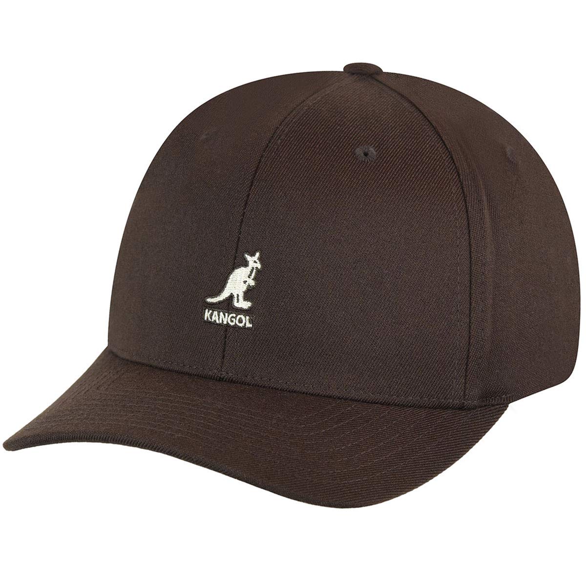 Kangol Unisex Brown Wool Flexfit Baseball Cap, Small (Manufacturer Size: Small/Medium)