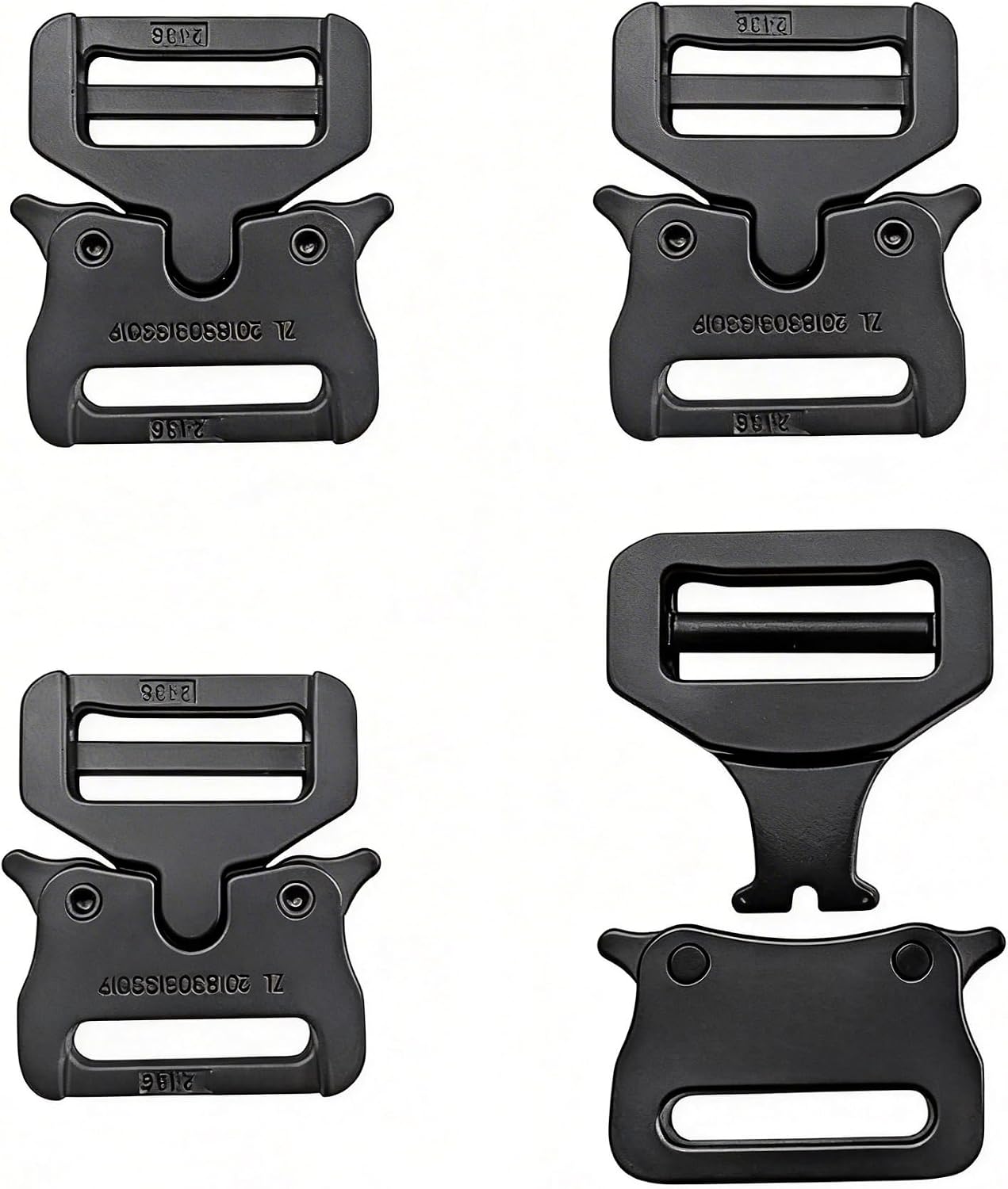 3/4" Paracord Bracelet Buckles,4 Pack Metal Side Quick Release Buckle Replacement for Pet Collar Backpack Keychain Tactical Belt Accessories