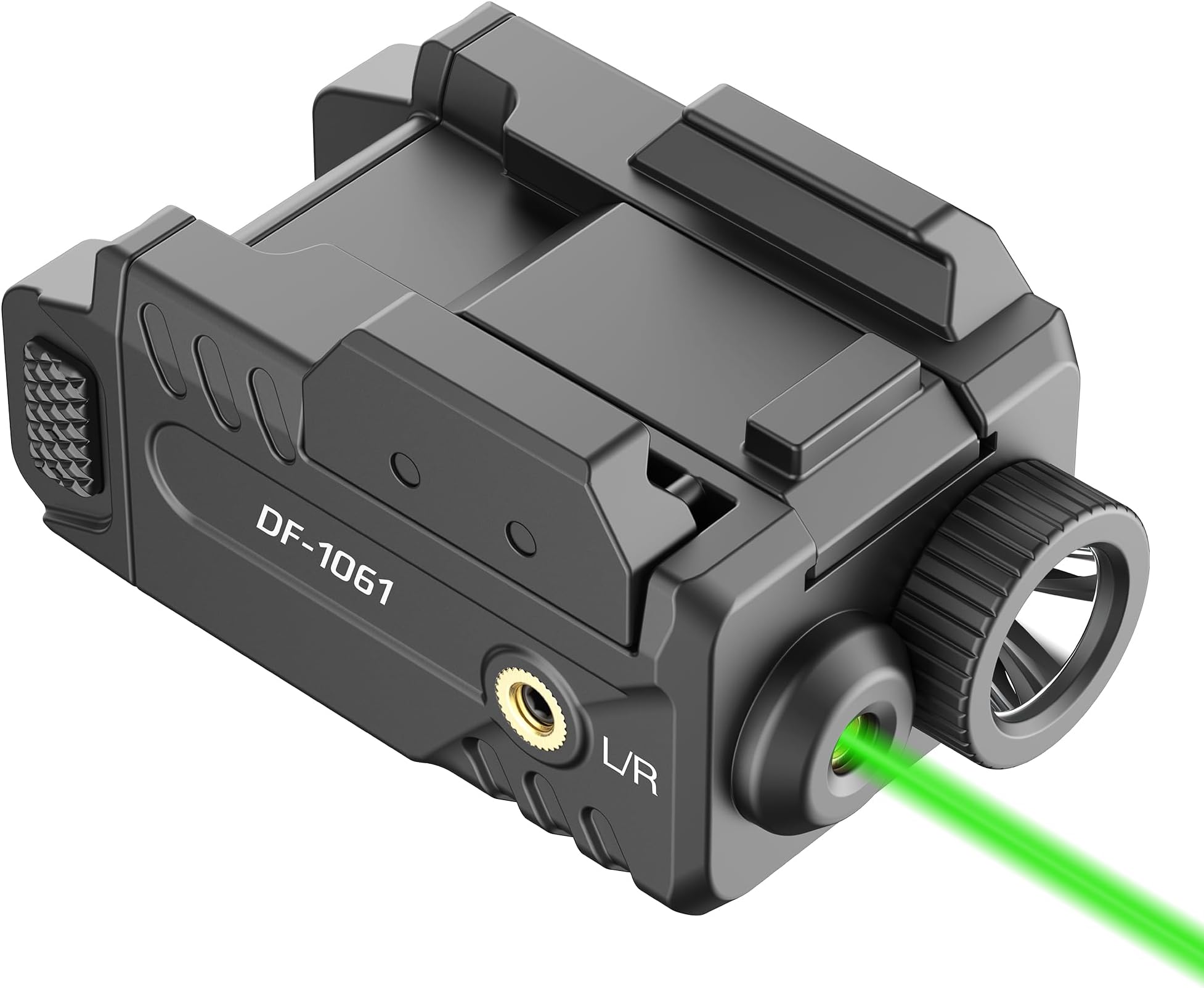 DEFENTAC Slidable Green Laser Light Combo for Railed Pistols | Gun Light with Strobe/ Momentary Function Compatible with Glock/ Picatinny Rail
