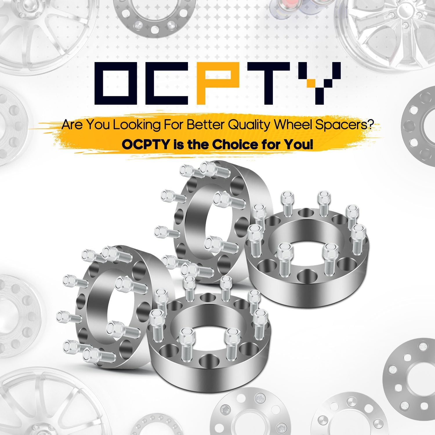 OCPTY 4PCS 2" Wheel Spacers 8x170 to 8x170 Wheel Adapters 14x2 Studs 125mm Center fit for 2000-2002 for Ford for Excursion / 1999-2009 for Ford for F-250/1999-2016 for Ford for F-250 Super Dut