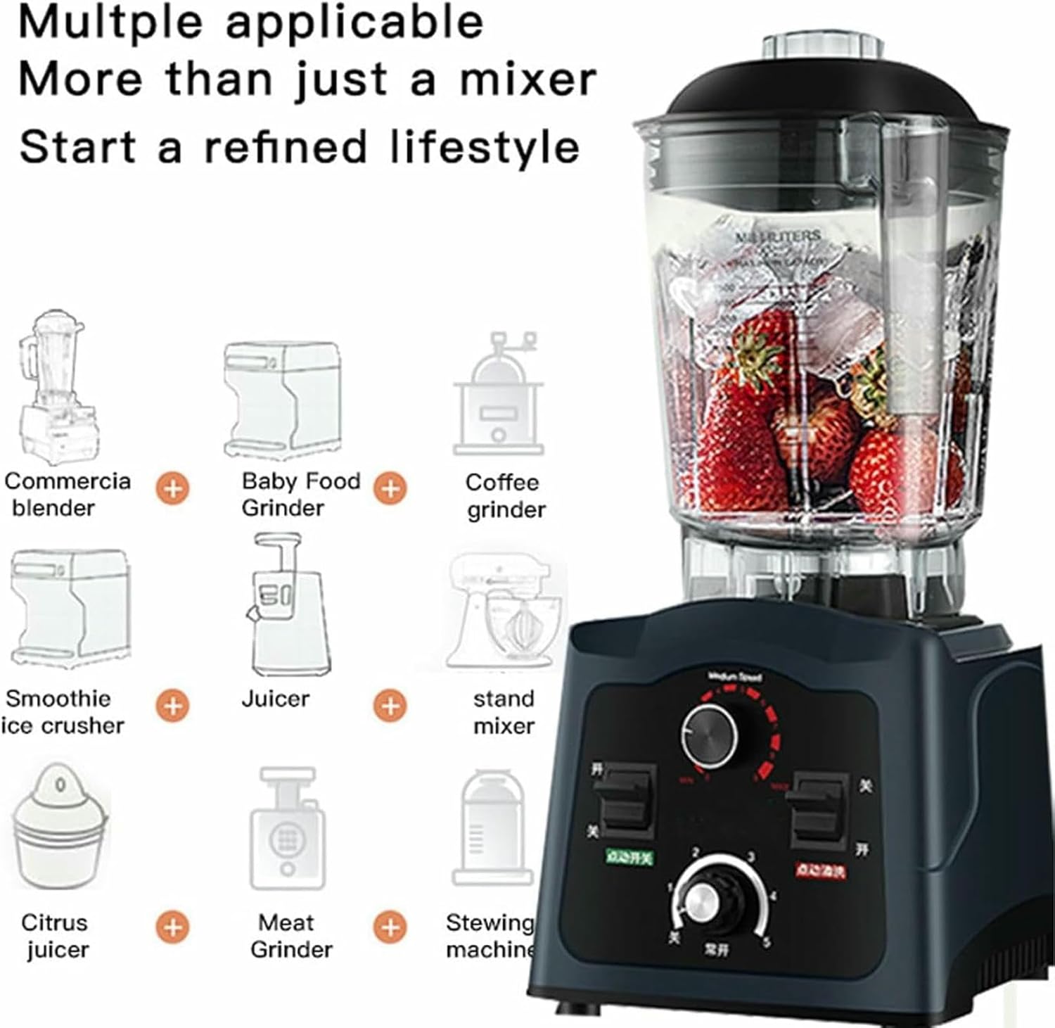 Cold Press Juicer, 1200W High Power, Adjustable Speed and Timer, Automatic Cleaning, Whole Fruit and Vegetable Extraction, for Healthy Juicing-