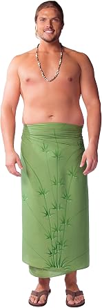 1 World Sarongs Mens Plus Sized Sarong Bamboo Fringeless TM
