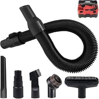 14-37-0105 Vacuum Hose Replacement Compatible with Milwau-kee 18V Vacuum 0880-20 0970-20 0780-20 and 2.5 Gallon Wet/Dry Vacuum,Model 14-37-0016 14-37-0105 Vacuum Attachments Brush Kit Internal Storage