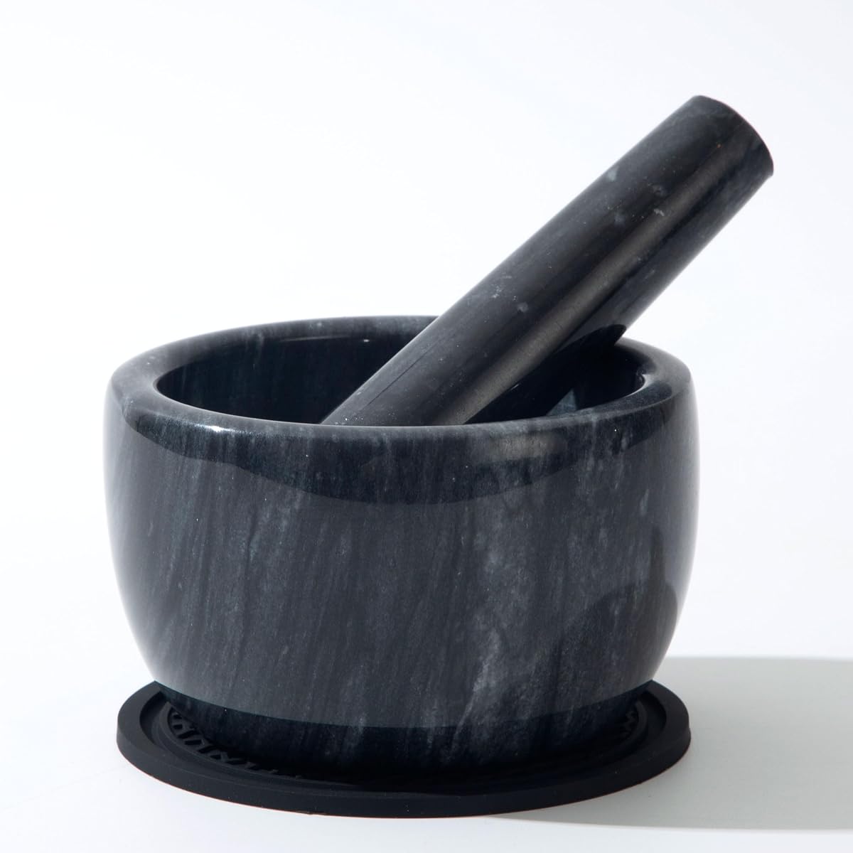 Marble Heavy Duty Mortar and Pestle Natural Marble Mortar and Pestle Set for Gourmet Cooking & Spice Grinding Make Fresh Guacamole, Salsa, Pesto, Stone Grinder Bowl (7oz)