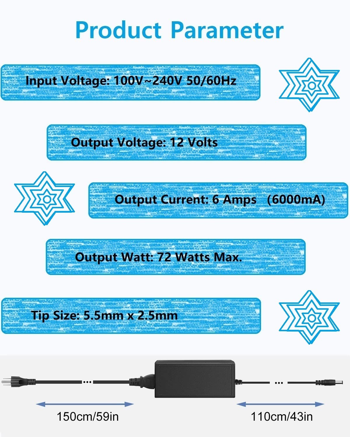 Adaptador De Corriente 12V 2.5A ITE/JET SA06-30S12R-V Con Cable AC – Fabricado En China, Fuente De Poder
