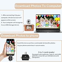 Vista 6 de Mini Keychain Digital Camera, Retro CCD Camera 1080P Flip the Lens Digital Camcorder with 32GB Card & 3-in-1 Card Reader, Portable Tiny Camera for