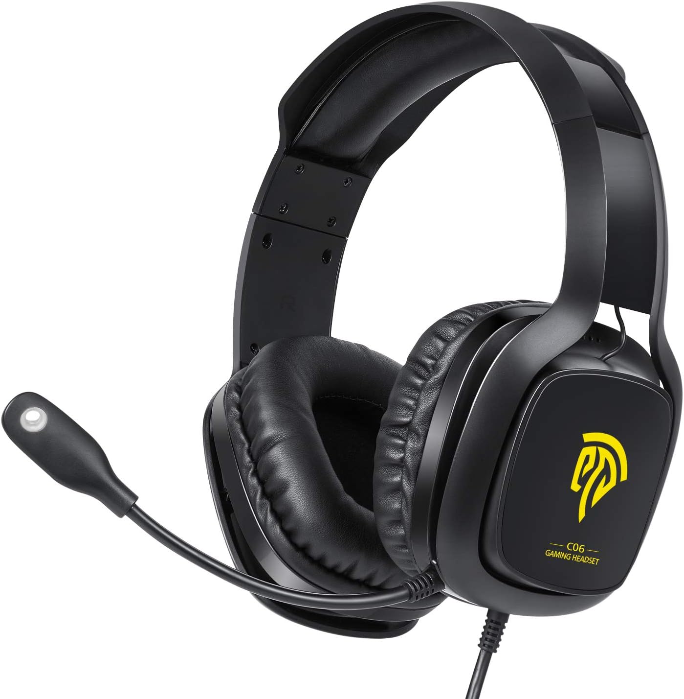 EasySMX Gaming Headset Xbox One Headset, PS4 Headset with Noise Canceling Mic, PC Headset with LED Light, Compatible with PC, PS4, Xbox One Controller(Adapter Not Included), Nintendo Switch, Mac