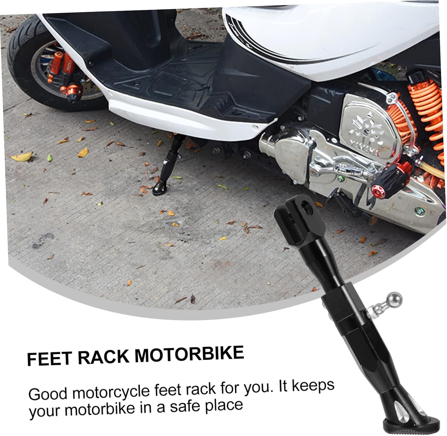 Aluminum Alloy Adjustable Motorcycle Kickstand Side Stand Black