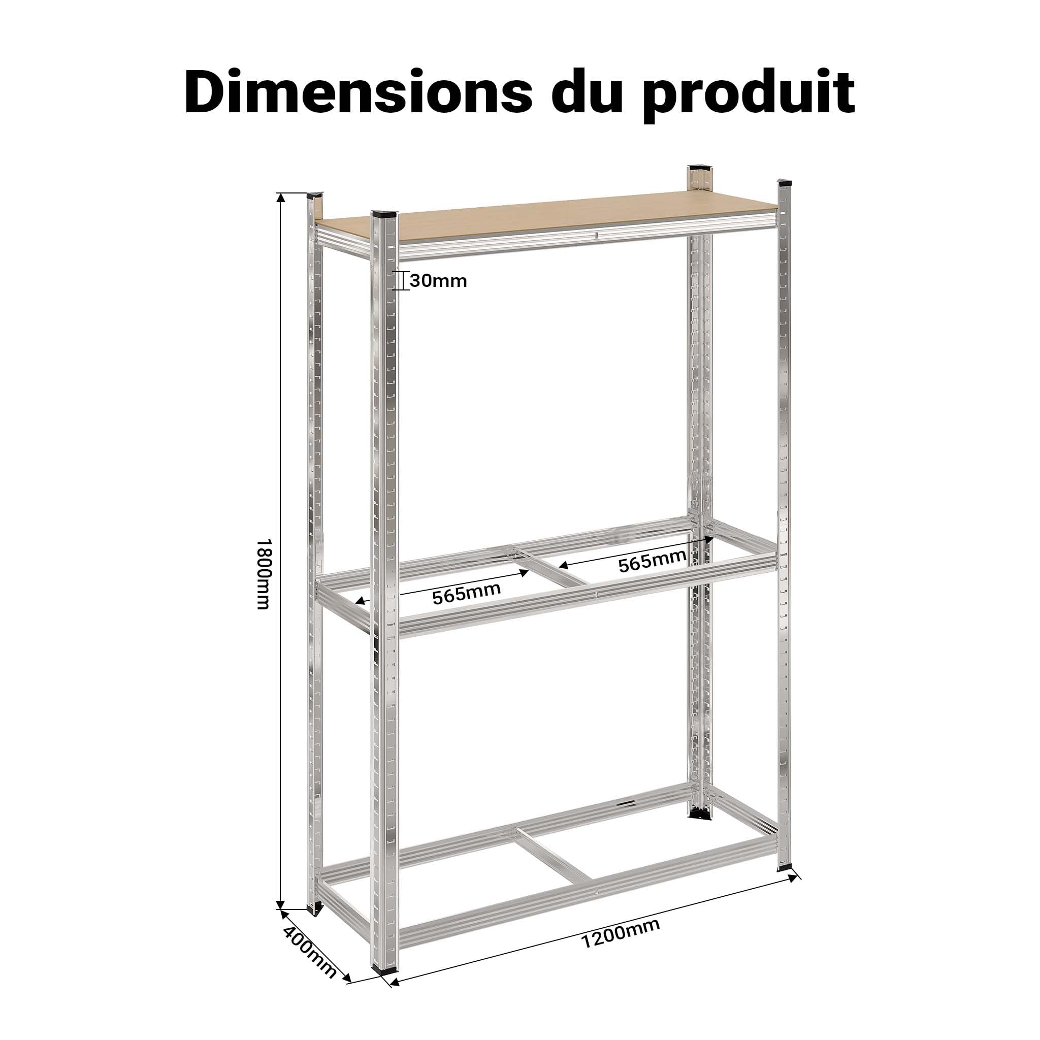 WilTec Rayonnage pour pneus 795 kg Rack à pneus 180x120x40cm Etagère d’Atelier Charge Lourde Stockage