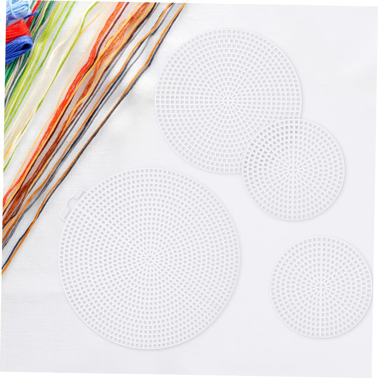 SEWACC 15pcs Multi-Function Plastic Mesh for Cross Stitch Plastic Crafting Mesh Canvas Sheets for Embroidery DIY Crochet Sheets Sturdy Craftsmanship
