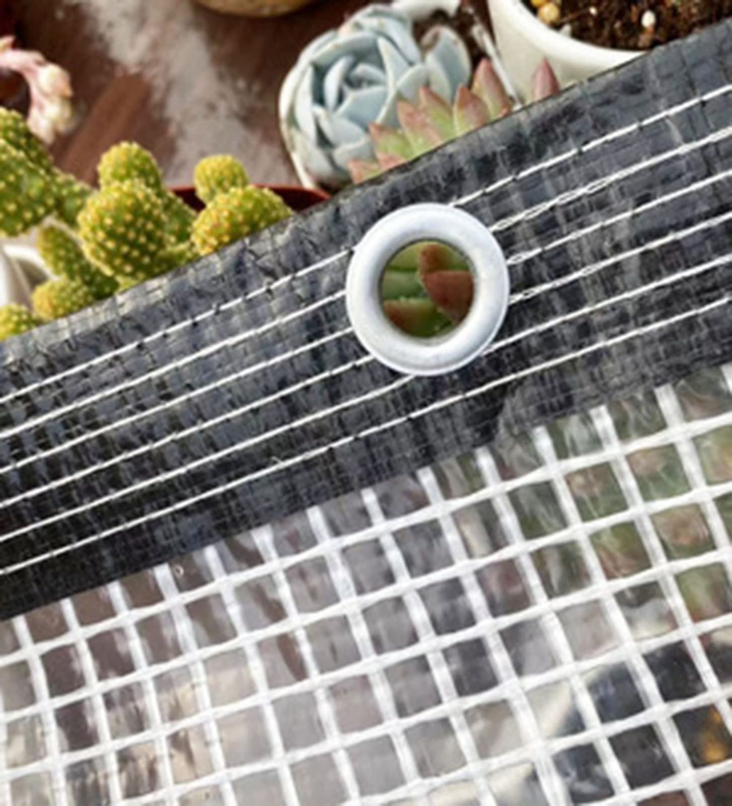 Garten Schattierungsnetz Schattiernetz, weiß Schattennetz, 50% UV-Beständiges,mit Ösen,für Garten/Pflanze/Gewächshaus/Scheune/Außen/Hof/Dach(Size:2 * 2m)
