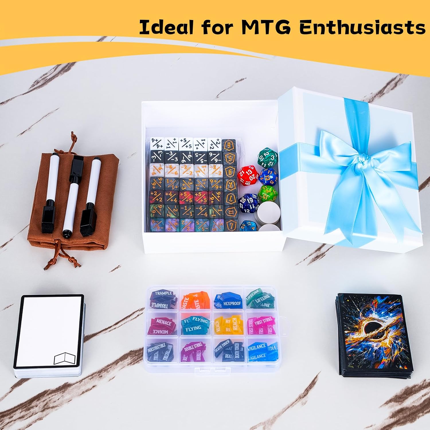 259 PCS MTG Dice Set, Keyword Counters, Dry Erase Tokens Accessories