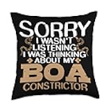 Boas Joke Saying Snake Reptile Snakes Boa Constrictor Throw Pillow