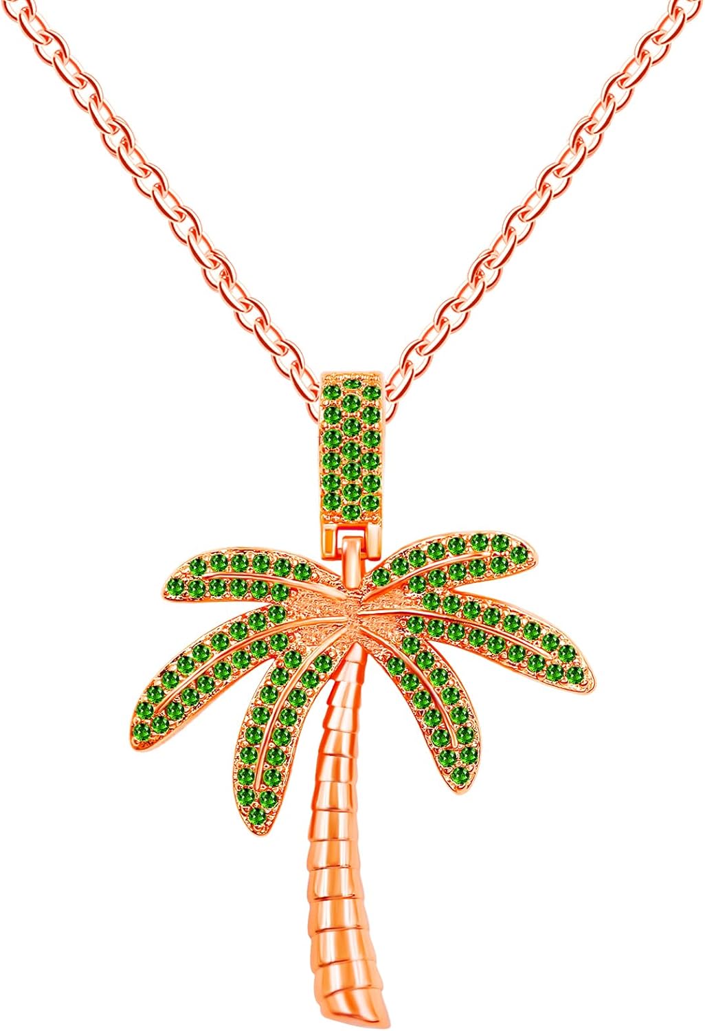 Collana con ciondolo a forma di piccola palma placcata in oro e argento / Delicato gioiello da spiaggia tropicale / Collana estiva a strati / Regalo