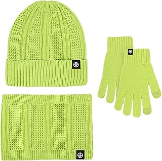 Gorro con Pompón para Deportes al Aire Libre con Forro Polar Cálido para Mujer Conjunto de Gorro y Guantes de Invierno Resistentes al Viento y al Frío