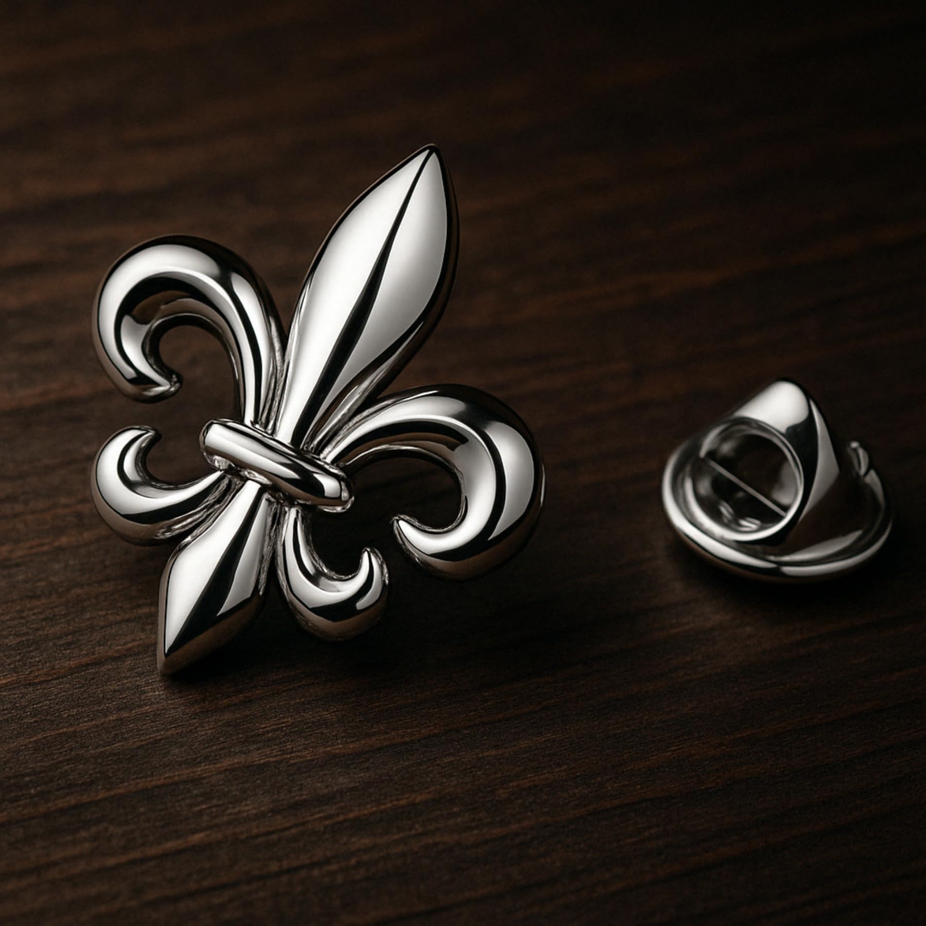 Set of 2 Fleur de Lys Pin | Classic and Elegant Brooch | Silver