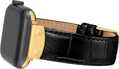 Miniatura 2 de Anne Klein Correa de cuero para Apple Watch segura, ajustable, repuesto de correa de Apple Watch, se adapta a la mayoría de las muñecas