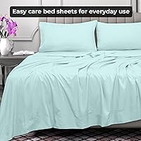 Vista 6 de Royale Linens Sábana Plana Individual – Sábanas Planas de Microfibra Cepillada Ultra Suave 1800 Solamente – Sin Arrugas y Resistentes a las Manchas