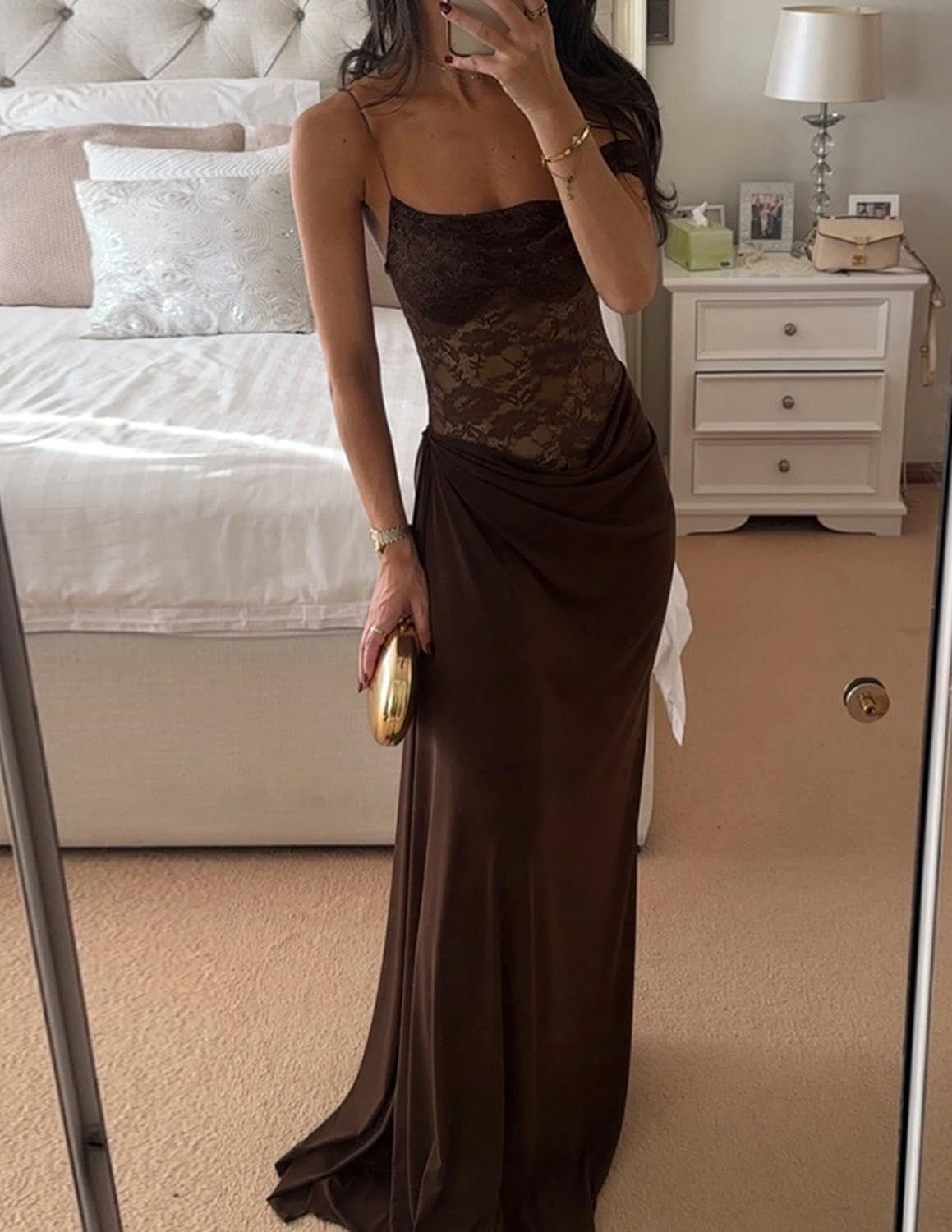 Womens Sexy Sheer Off Shoulder Bodycon Maxi Dress Lace Panel Split Cocktail Evening Wedding Guest Long Dresses