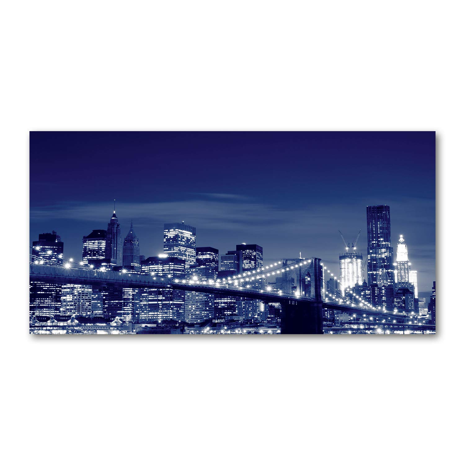 Tableau New York de nuit en verre acrylique 140x70 Tulup pour déco murale moderne