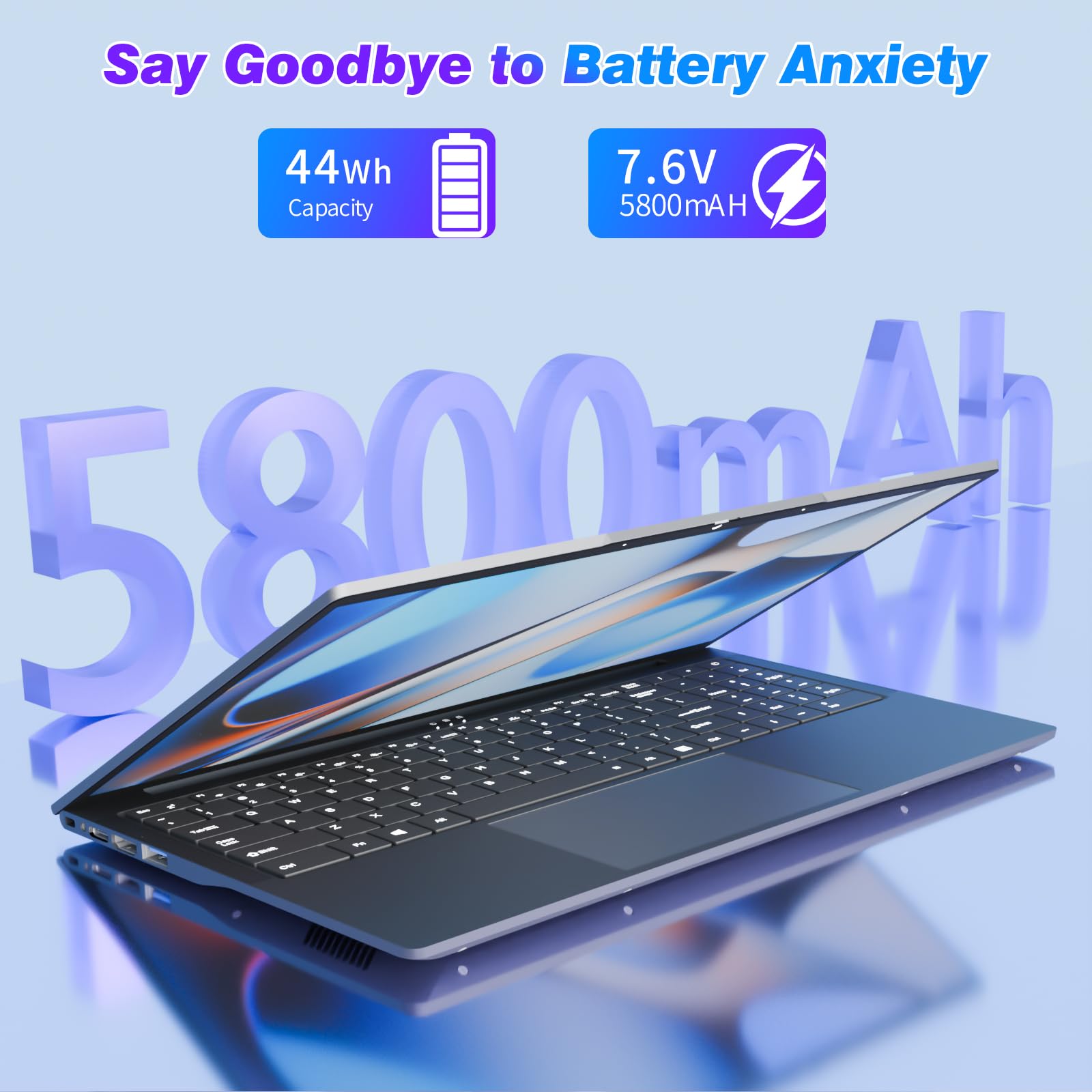 Notebook 16 Pollici, Core i5-8210Y CPU, Win 11 PC Portatile 16GB RAM 512GB SSD, Laptop Tastiera Retroilluminata, 1920*1080 IPS Full HD Schermo, (Mini-HDMI+USB3.0+Type-C+Webcan+WIFI5+5800Mah Battery)