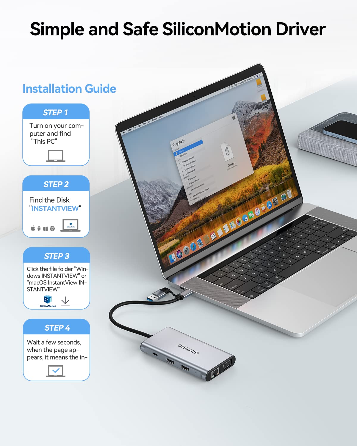 Babbleice Adattatore audio da USB-C a 3,5 mm a spina femmina 0803-18401