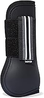 Vista 2 de HORZE Adepto Open Front Tendon Boots Carcasa duradera con forro de neopreno - Negro - Caballo