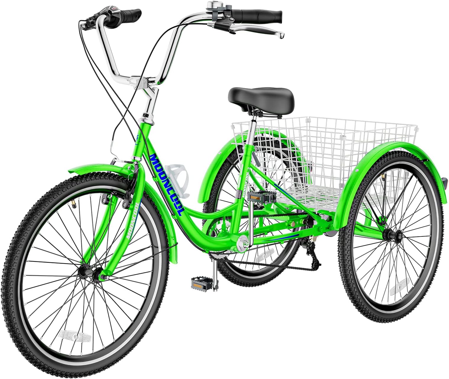 Slsy Adult Tricycles 7 Speed, Adult Trikes 20/24/26 inch 3 Wheel Bikes, Three-Wheeled Bicycles Cruise Trike with Shopping Basket for Seniors, Women, Men.