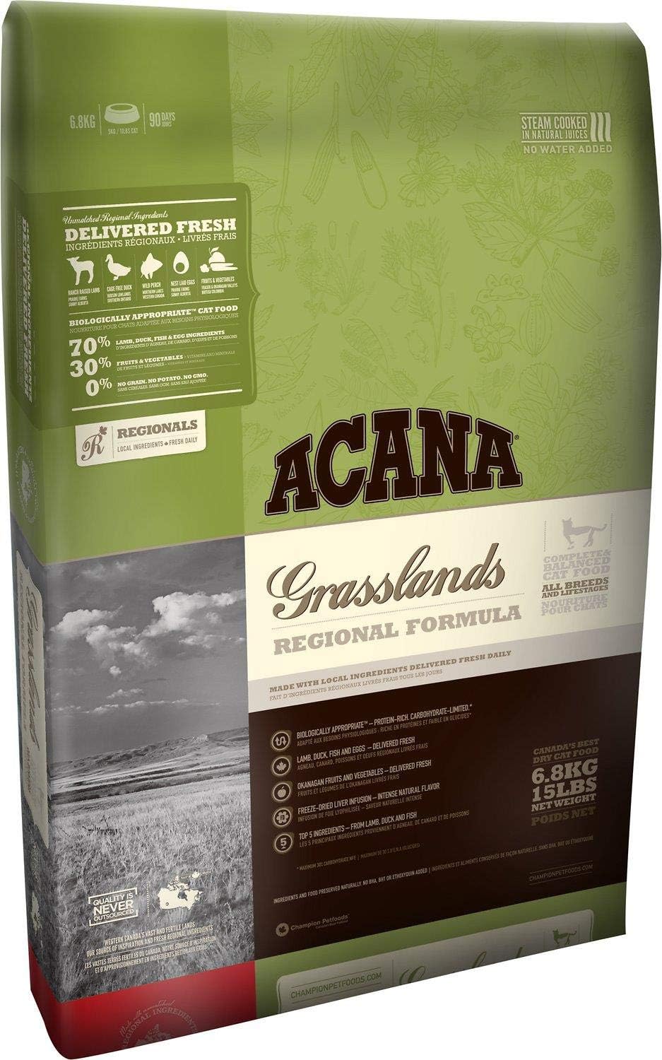 Acana Grasslands For All Life Stages Dry Cat Food 2.27Kg(4 lbs)