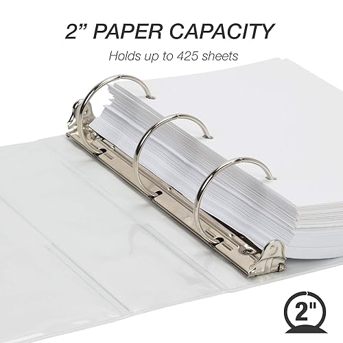 Vista 22 de Samsill carpeta con 3 anillos de 1"., Blanco