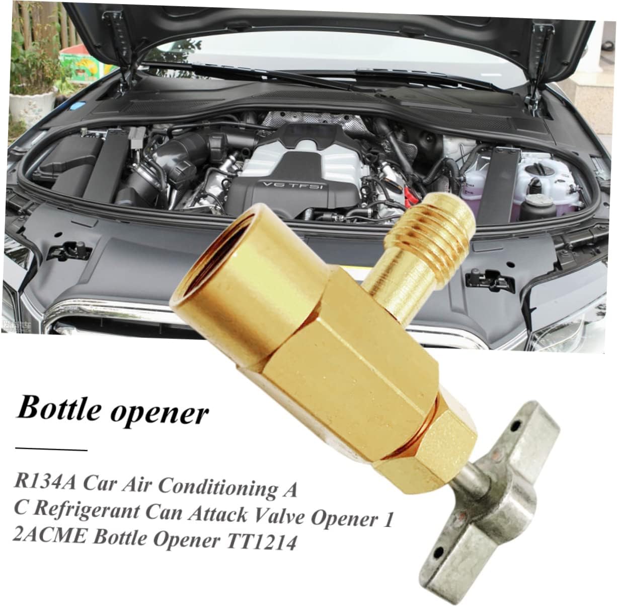 Homoyoyo R134a Hvac Can Opener Single Puncture Tool Core Removal T-handle Bottle Can Opener