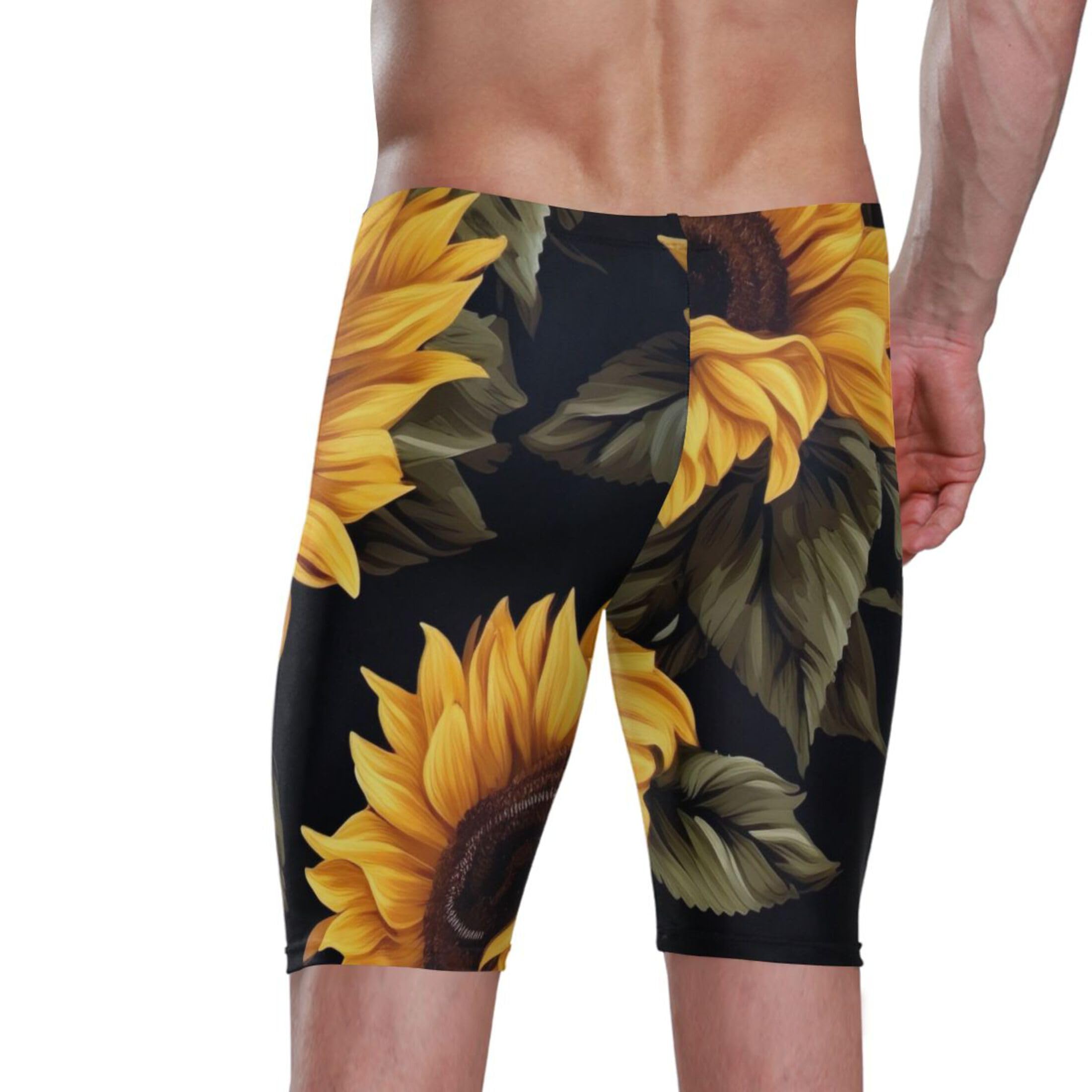 UMIRIKO Sunflower Swim Jammers for Men Athletic Durable S B0401485