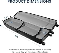 Vista 2 de Funda rígida para viajes de golf, funda de viaje de golf, máxima protección, impermeable y duradera, especialmente diseñada para palos de golf