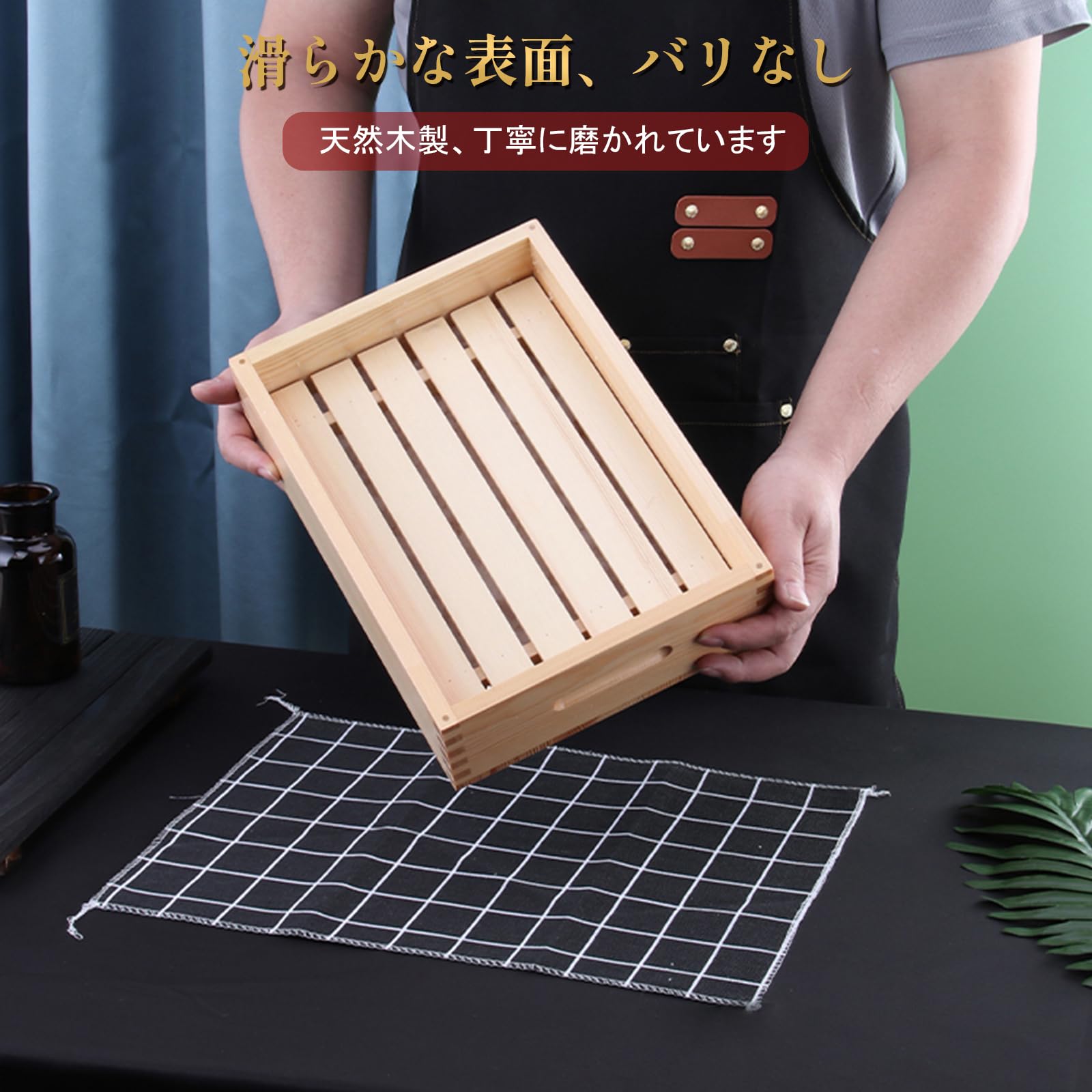 Amazon.co.jp: Wokouiys 木製 ネタ箱 目皿・アクリル蓋付 小 白木 