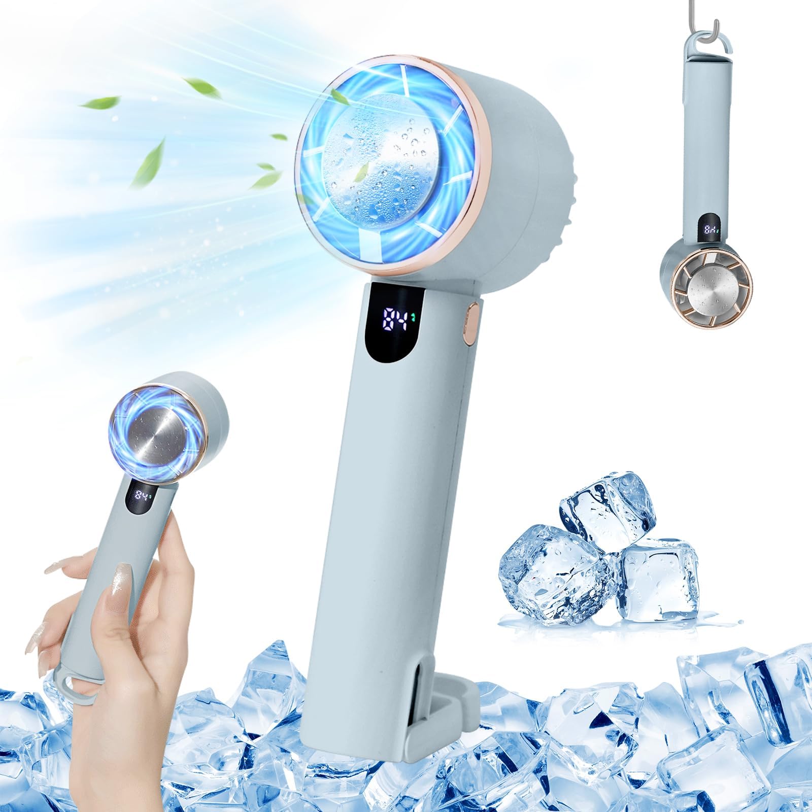 Amazon | CHAMOKA ハンディファン 携帯扇風機 冷却プレート付き【2024夏最新型・折り畳み・瞬間冷感】手持ち扇風機 3段階風量 ...