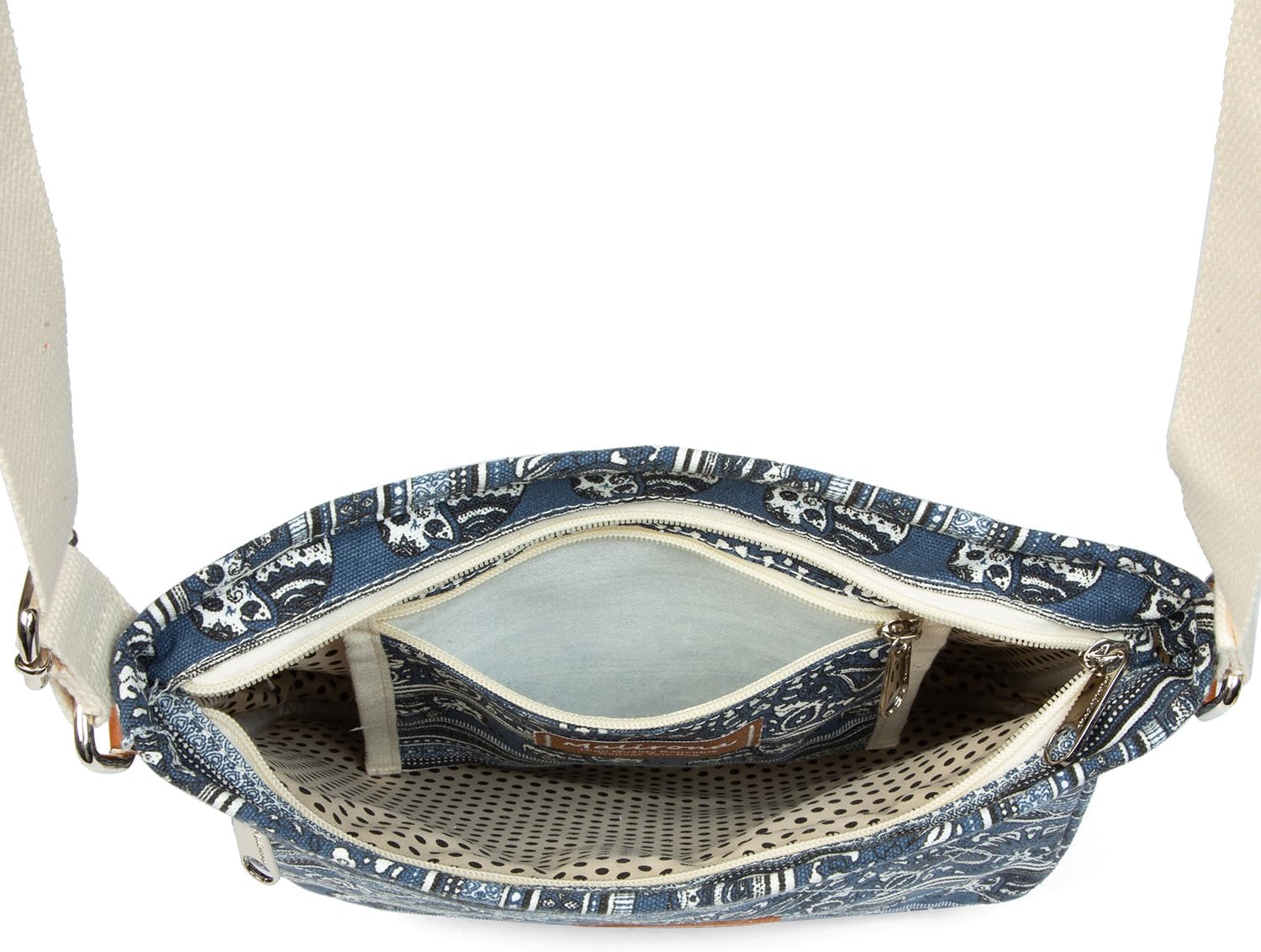 Malirona Women 's Durable Floral Crossbody Bag Canvas Messenger Handbag Multi Pocket Travel Satchel Purse