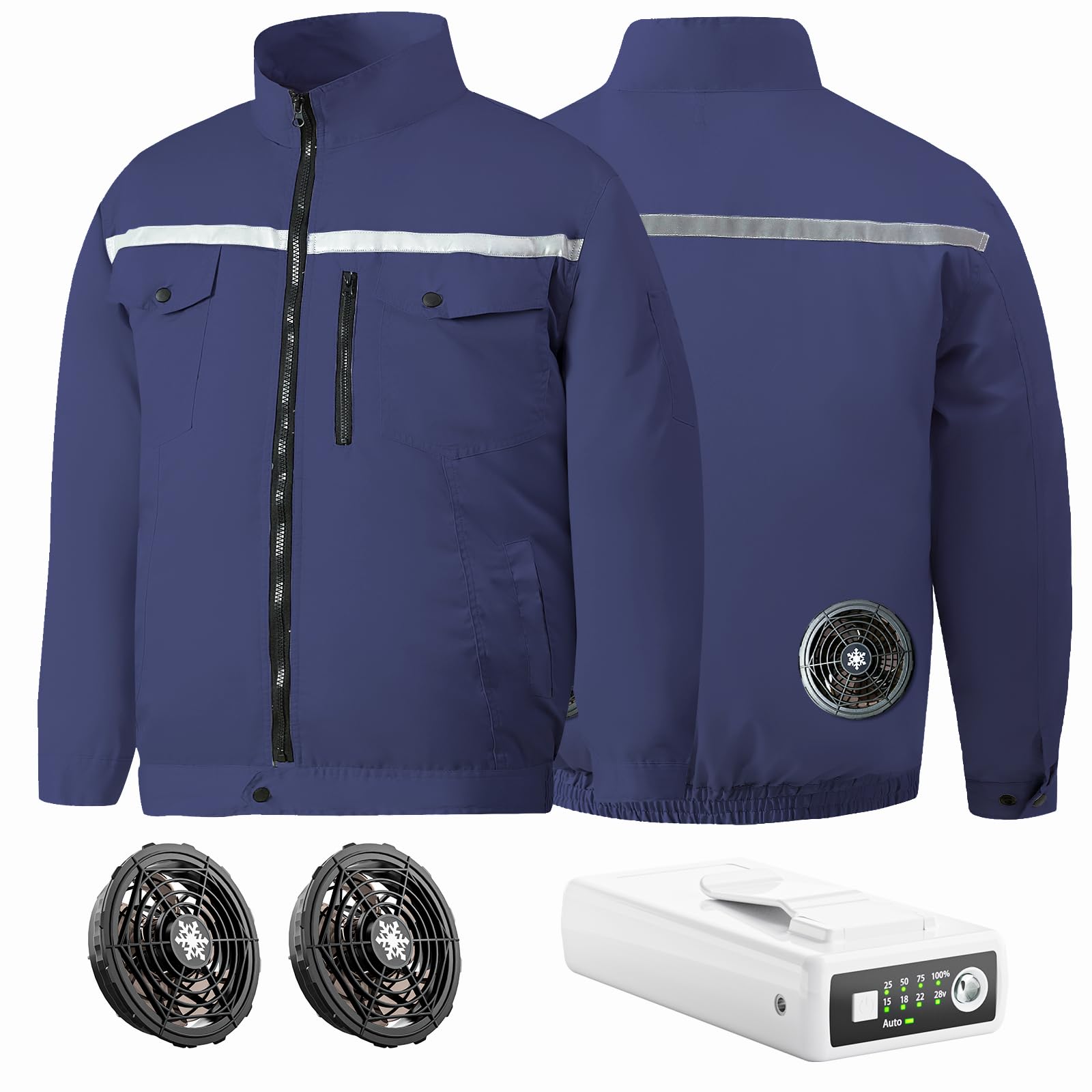 [Hon&Guan] ファン付きベスト 空調ベスト 4ファン　XL Amazon | [Hon&Guan] ファン付き作業服 長袖【2024年新型 28V超