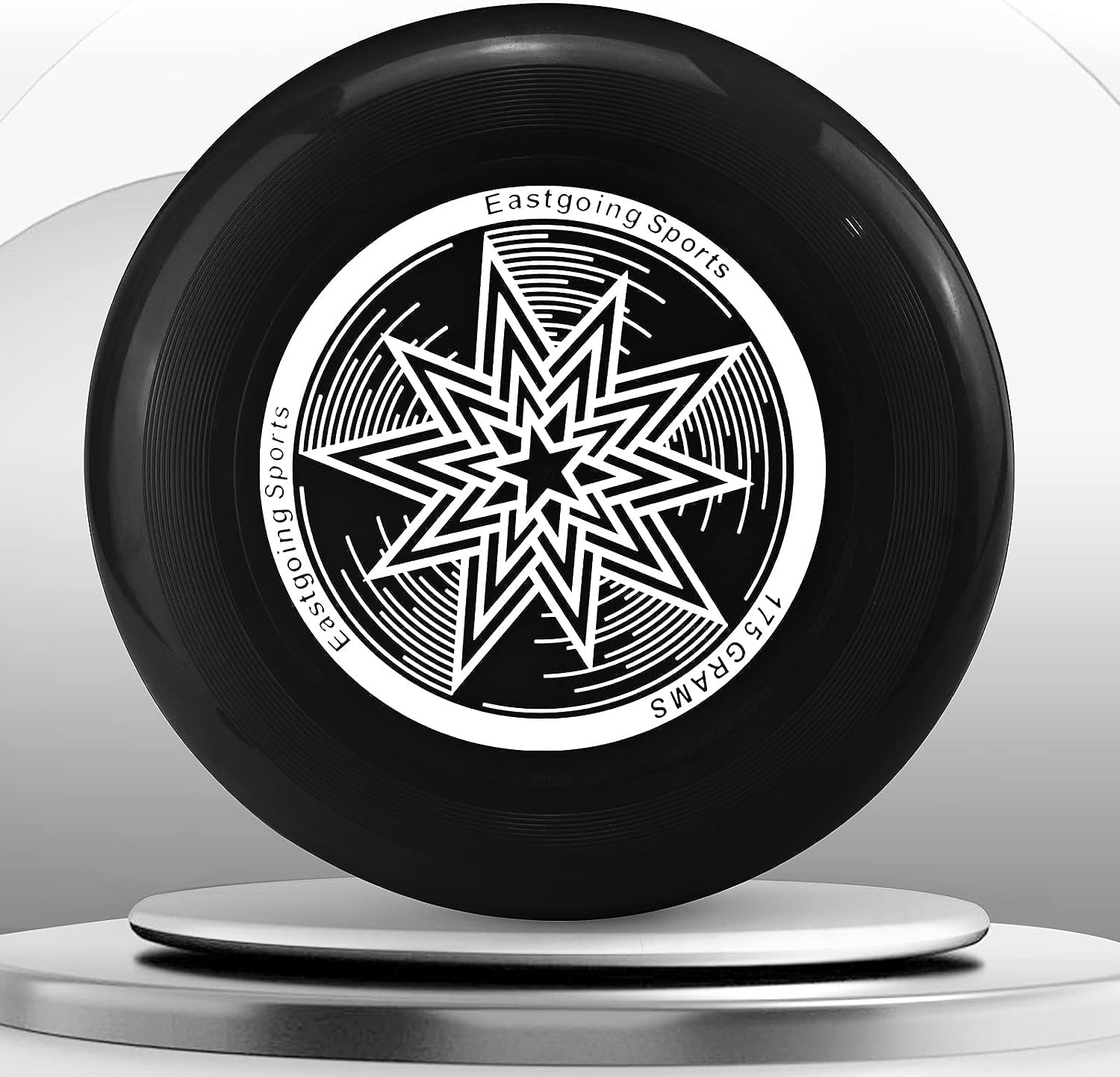 Azonee Ultimate Flying Disc 10.75 Inch Sport Disc, Loads of Colors Available, Suitable for Competitions, Team Flying Disc for Beach, Park, Pet, Camping and More, for Men/Boys/Teens/Kids (black)