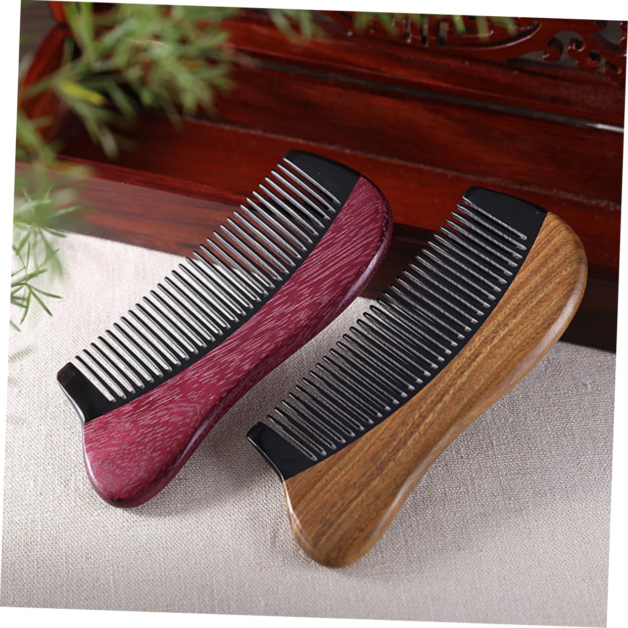 Peines para el cabello, 1 peine de masaje, peine de cabello natural, peine para cabello fino, tabla de masaje corporal de cuerno, peine sin enganches, peines de calidad, peine para alisar el cabe