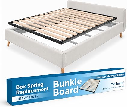 Meliusly Bunkie Board Full Size 53.3x74.3 Heavy Duty Bed Board, Under 3" Spacing, Bed Slats, Low Profile Box Spring Replacement, Flat Bed Support Board