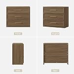 SICOTAS Night Stand Set 2 Oversized Extra Large Nightstands Set of 2 Tall Bedside Side Table with 3 Drawers Storage Modern End Tables Wide Night Stands for Bedroom Sofa Couch Home Office