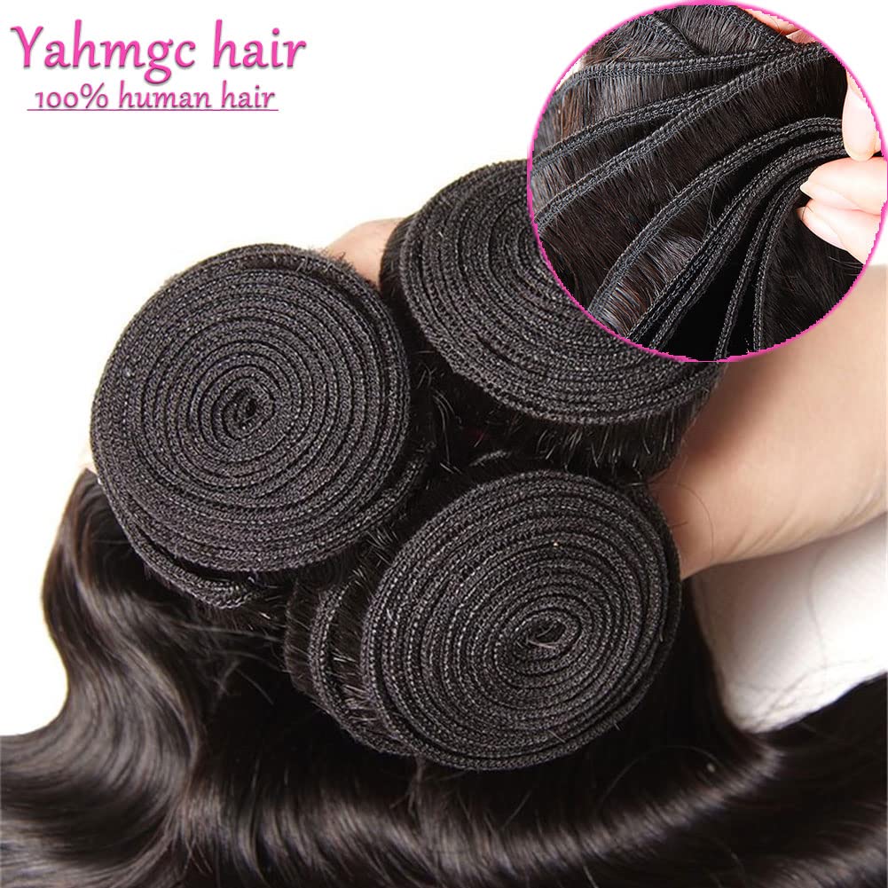 10A Body Wave 3 Bundles 100% Unprocessed Body Wave Human Hair Bundle 26 26 26”Natural Color Virgin Body Weave Hair Remy Brazilian Body Wave Bundles hair extension