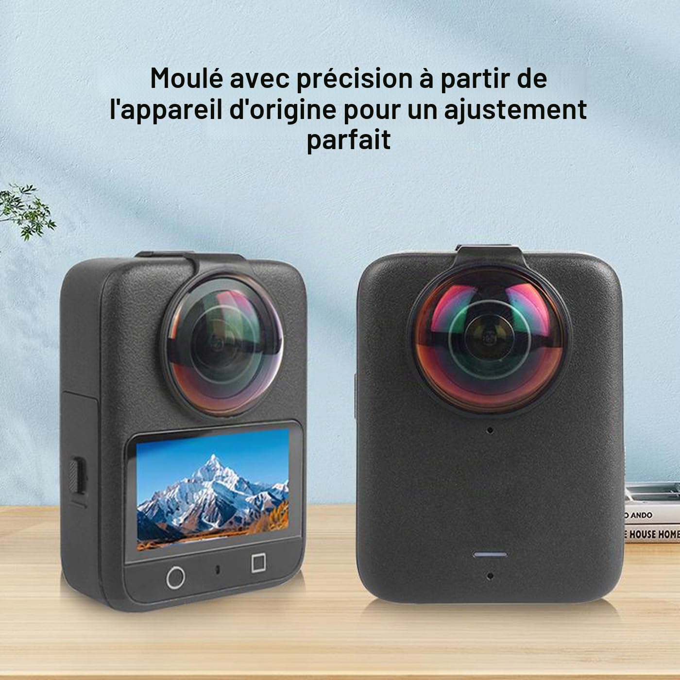 PULUZ Protections d'objectif de qualité supérieure pour DJI Osmo 360 optique 10H en verre trempé, coque de protection HD, anti-poussière et anti-rayures, accessoires pour bouchon d'objectif Osmo 360