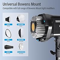 Vista 7 de SIRUI CS100B 100W bicolor LED luz de video, 2700K-6500K luz diurna iluminación continua, CRI 96, TLCI 98 3600Lux/m, montaje Bowens, control APP 12