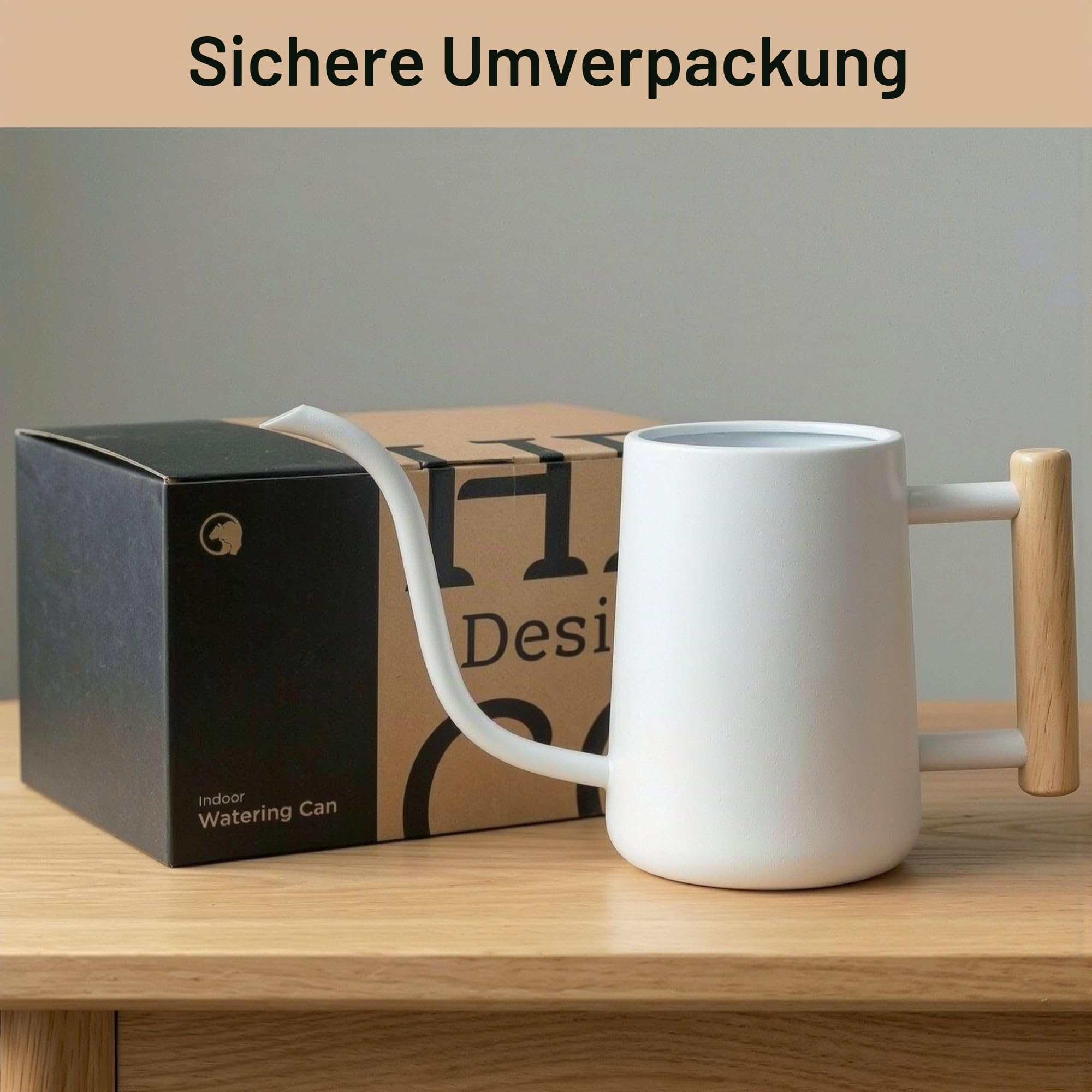 Gießkanne für den Innenbereich mit langem Ausgießer – 100 ml weiße Zimmerpflanzen niedliche kleine Zimmerpflanzen-Gießkanne
